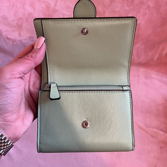 Jimmy choo Cheri mint green compact wallet - Picture 8 of 13
